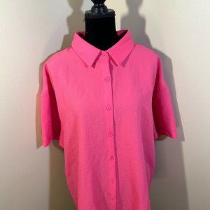 HOT PINK BUTTON DOWN OFFERING $10